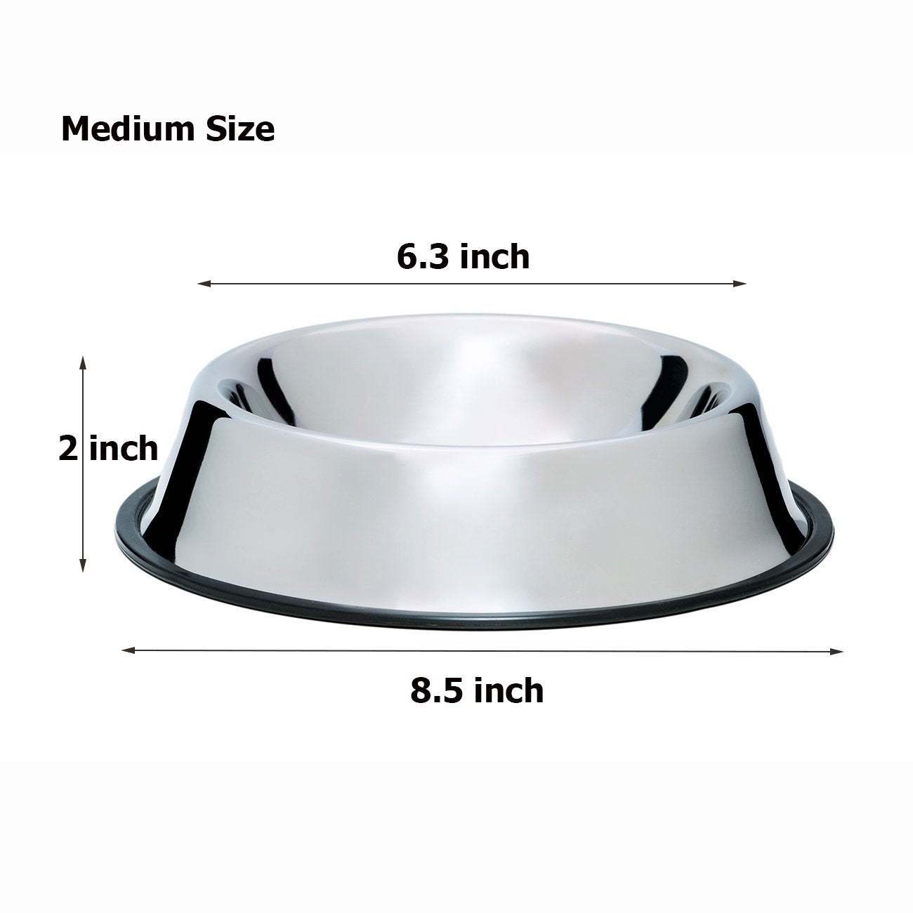 Bol Mlife inox brillant avec finition miroir, nettoyage facile après chaque repas.