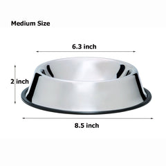Bol Mlife inox brillant avec finition miroir, nettoyage facile après chaque repas.