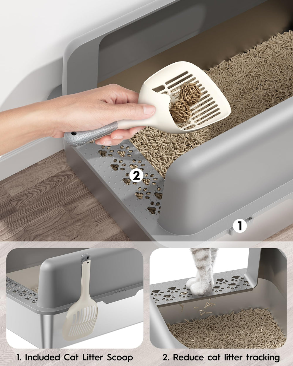 Surface anti-taches MLIKLU inox XL facilite le nettoyage