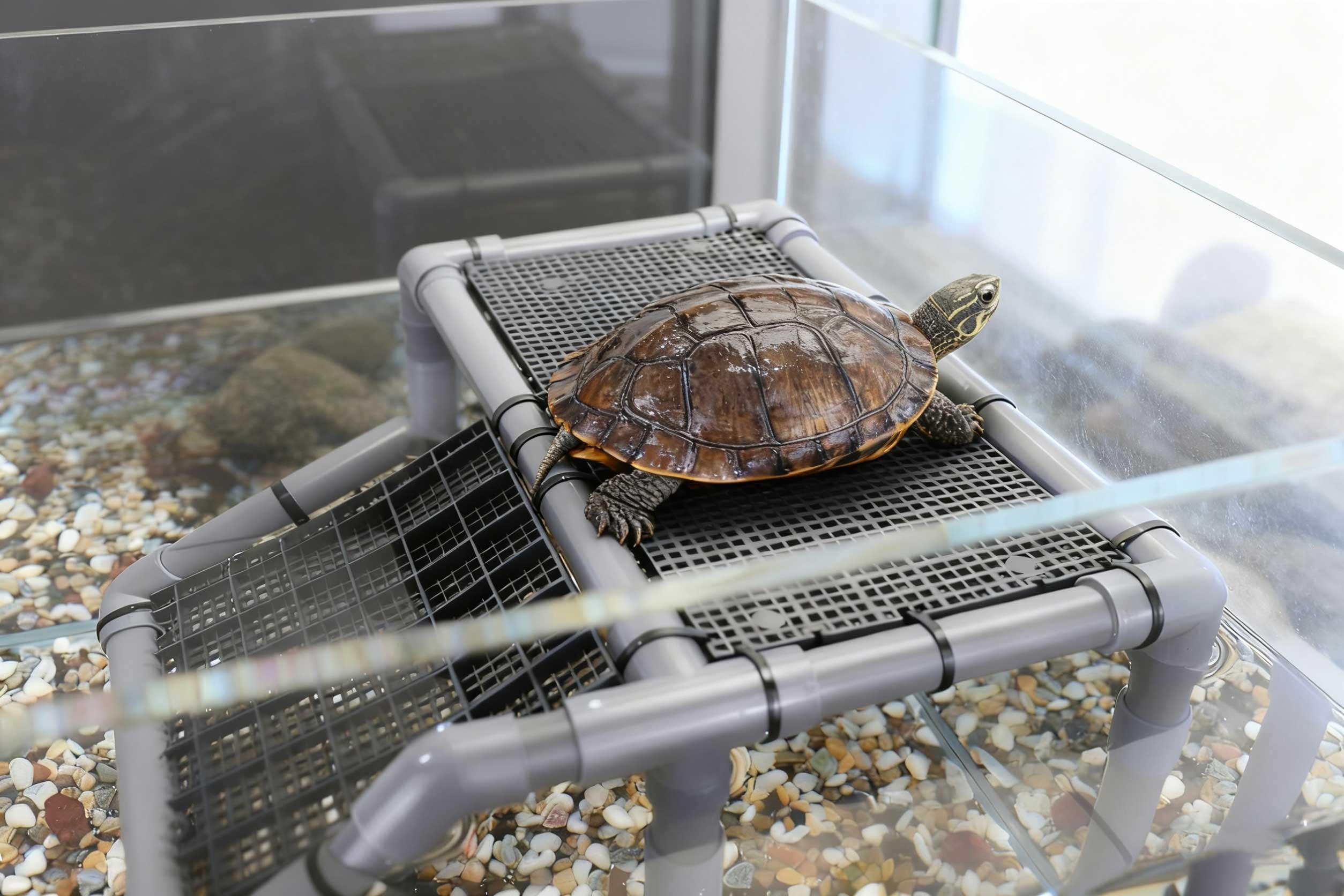 MLONDHSU plateforme tortue dans l’aquarium, idéale pour l’habitat quotidien