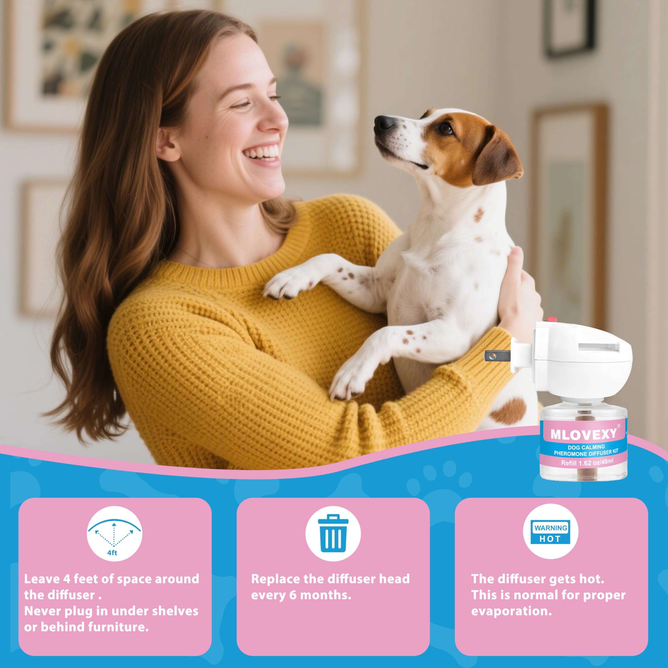 Pack de 3 réassorts et diffuseur pour 90 jours d’utilisation.