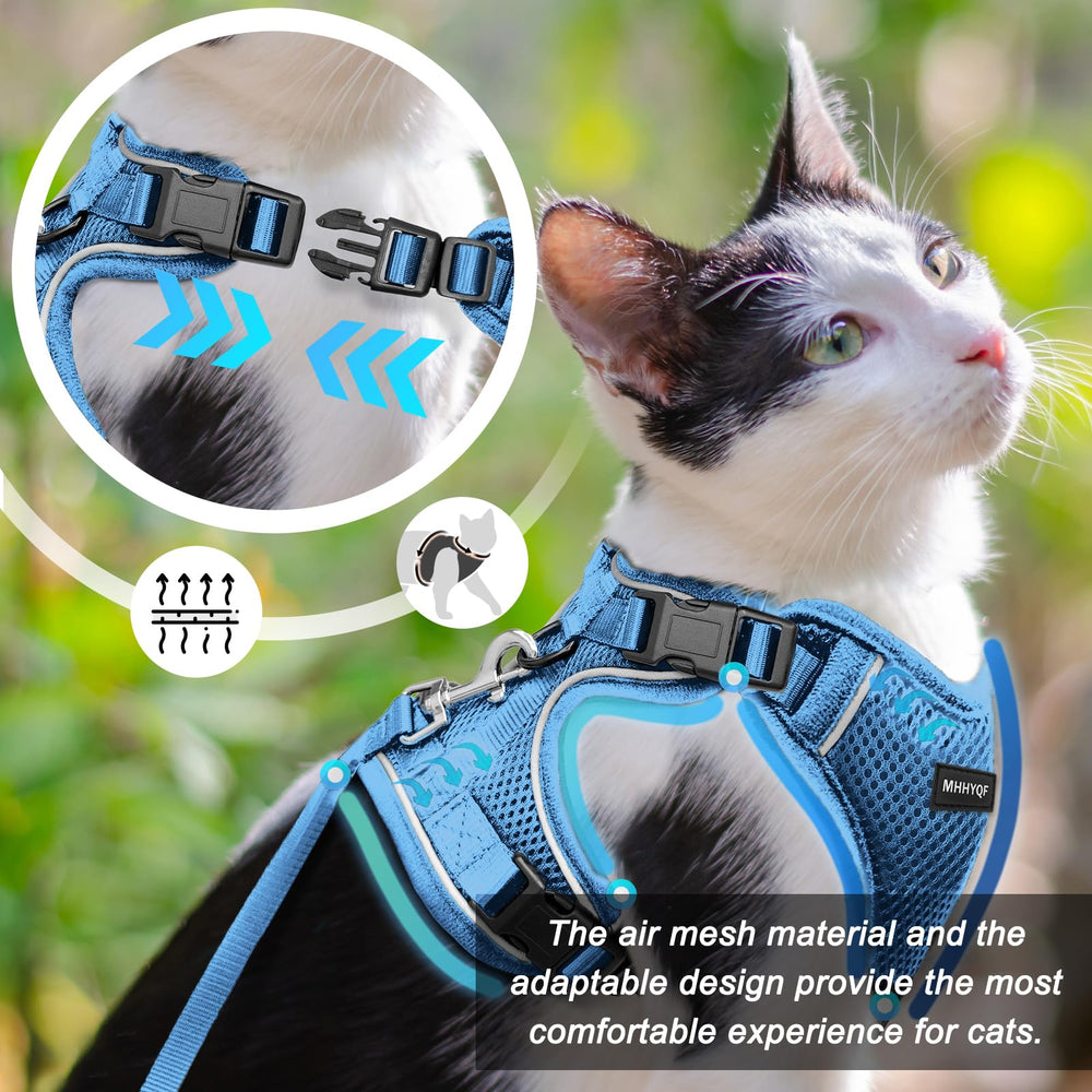 Harnais-chat MHHYQF, bandes réfléchissantes pour une meilleure visibilité