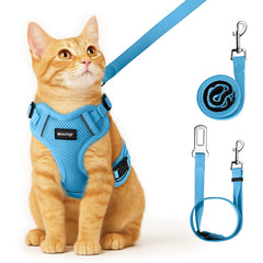Harnais-chat MHHYQF avec boucles reglables, ajustement sûr et personnalisé