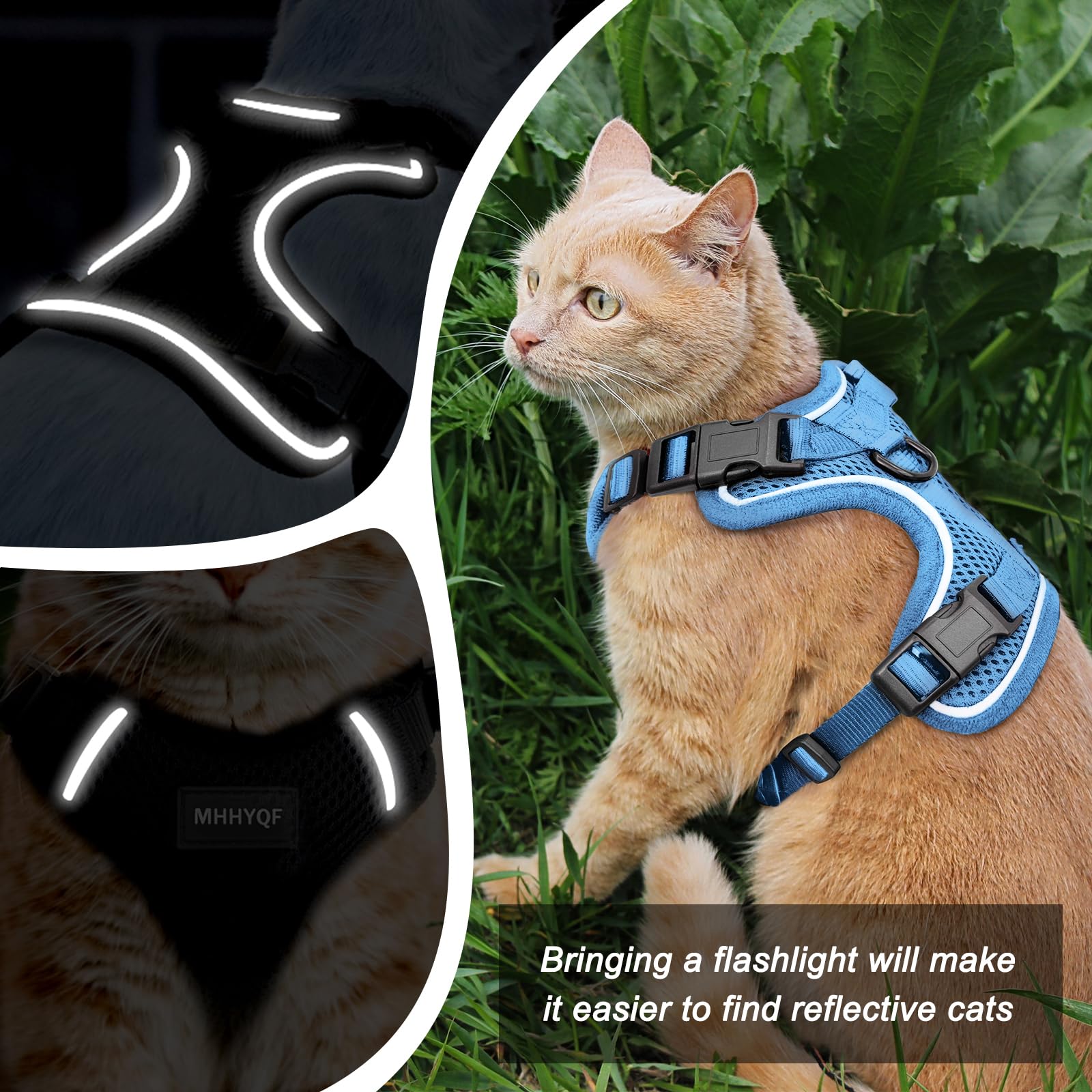 Harnais-chat MHHYQF, mesh respirable, confort tout au long de la balade