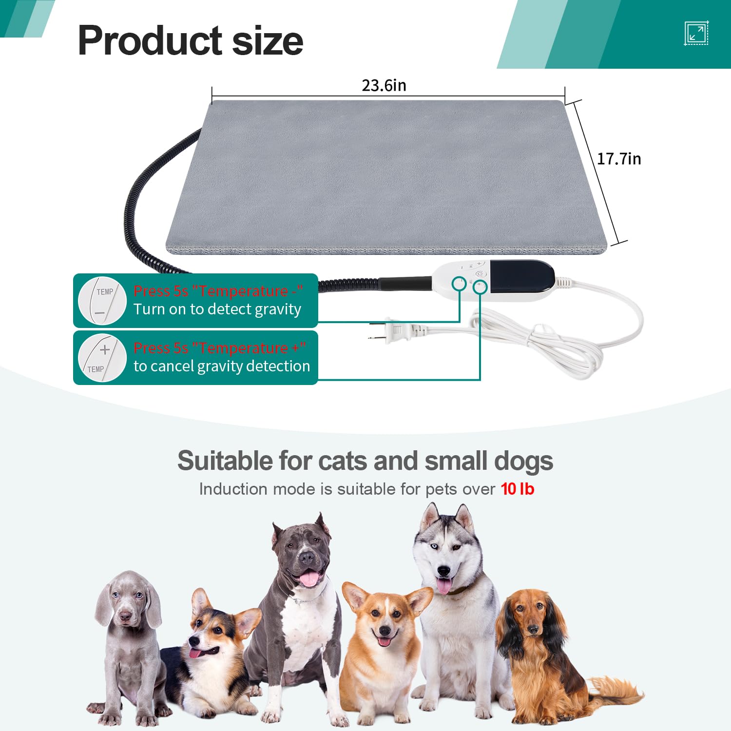 Mode Induction sur le tapis M MIMMU pour animaux lourds.
