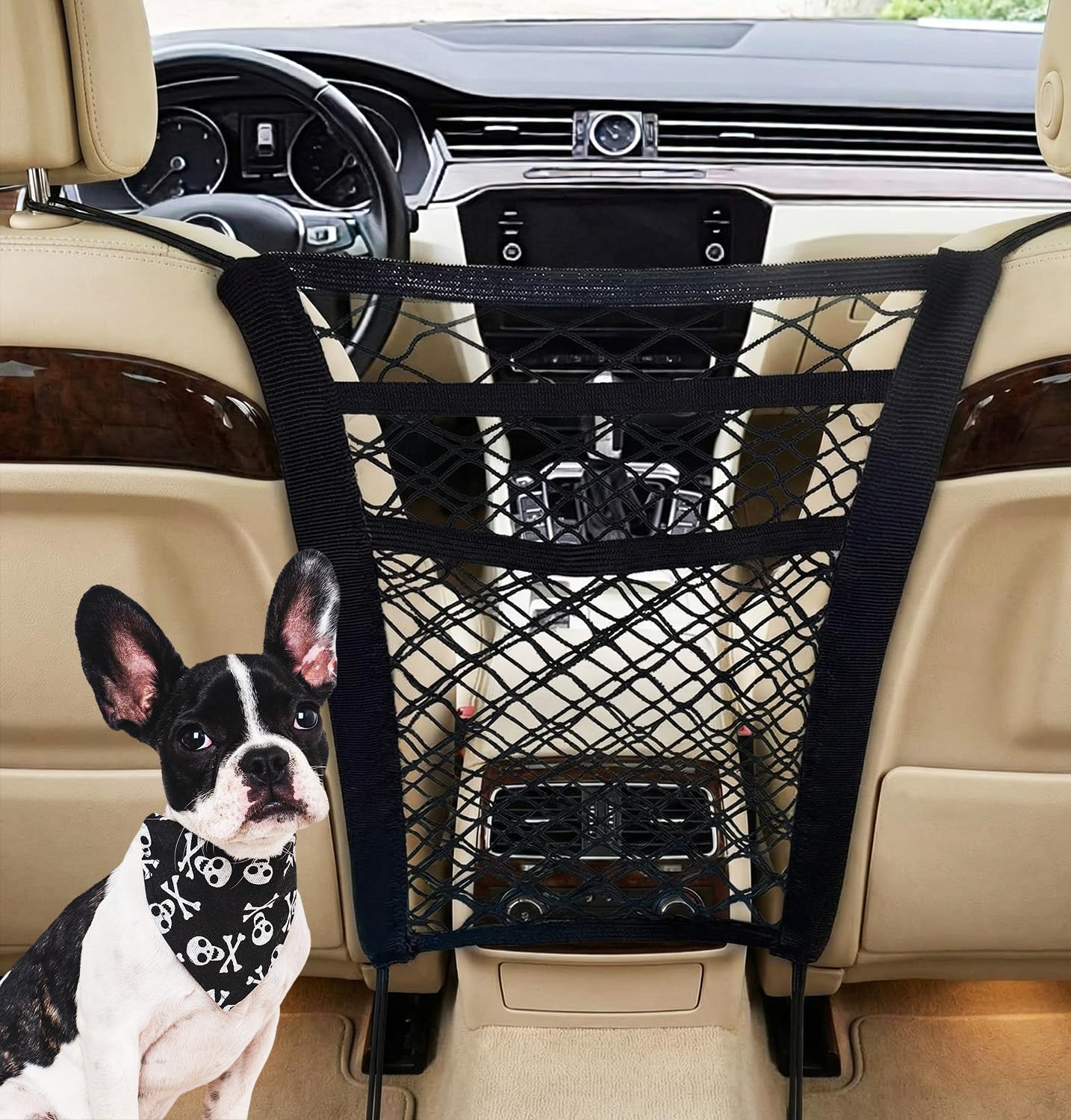 MMMonnyHar Barrière chien pour SUV entre sièges, sécurité accrue.