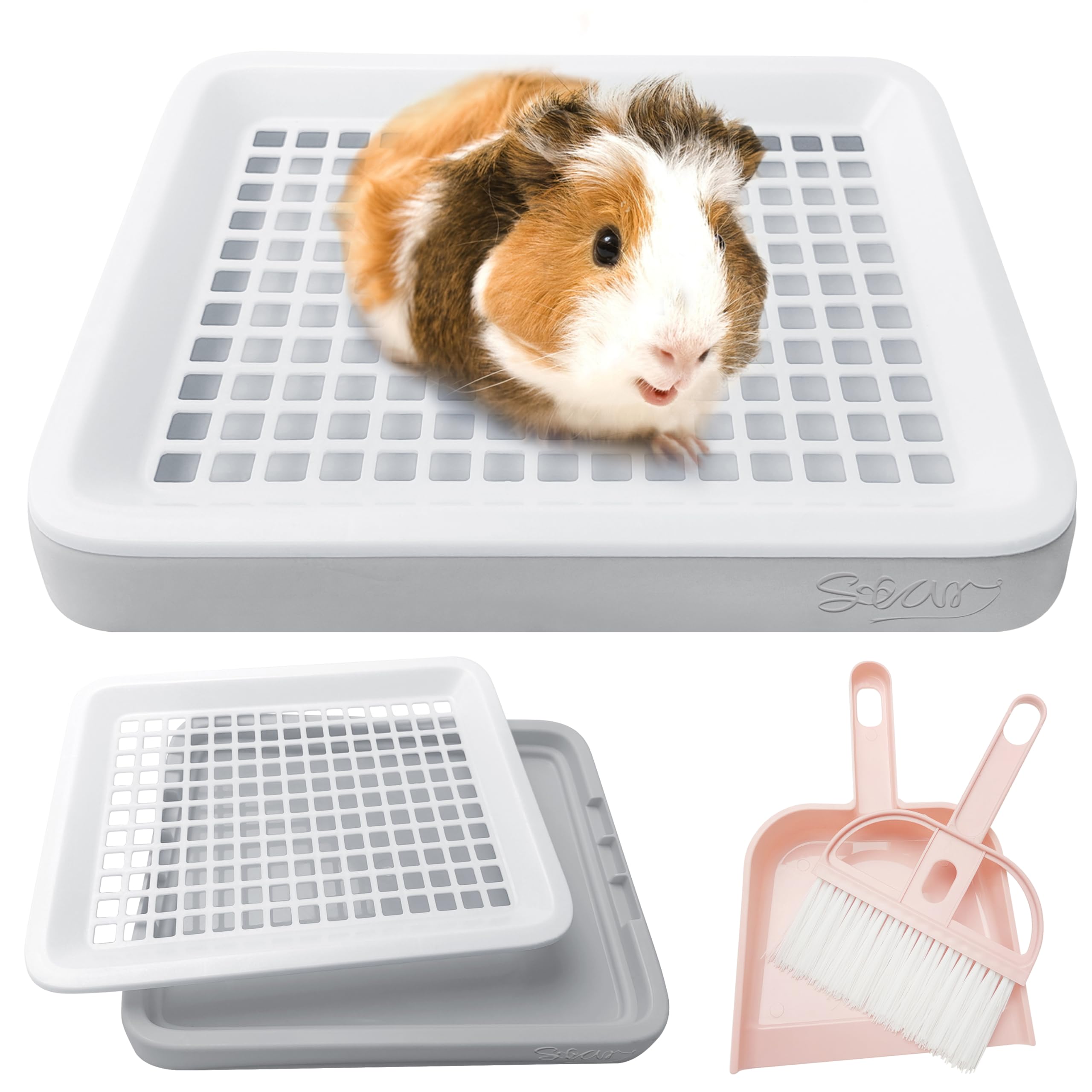 Moan&Miao Toilette petit animal grille amovible simplifie le nettoyage.
