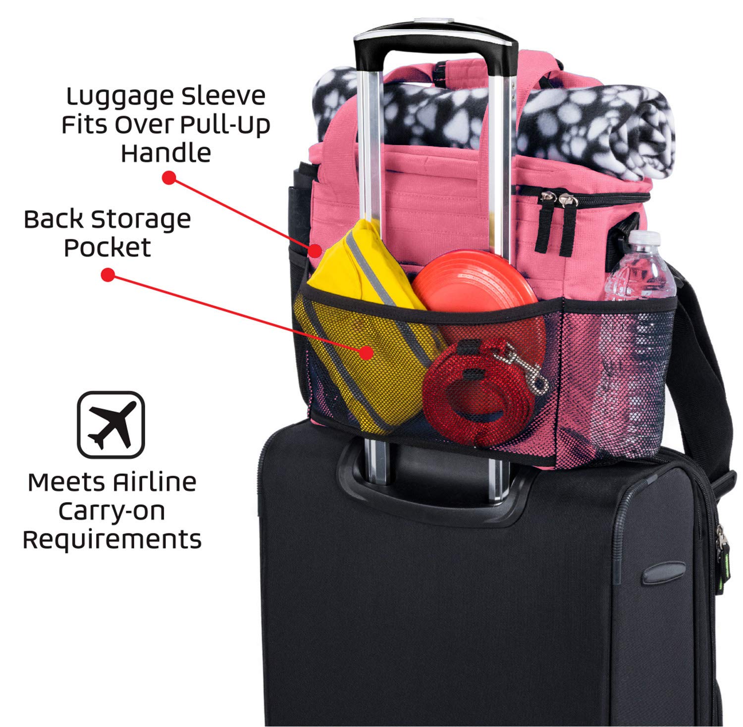 Mobile Dog Gear Week Away inclut deux gamelles pliables pour repas en voyage.