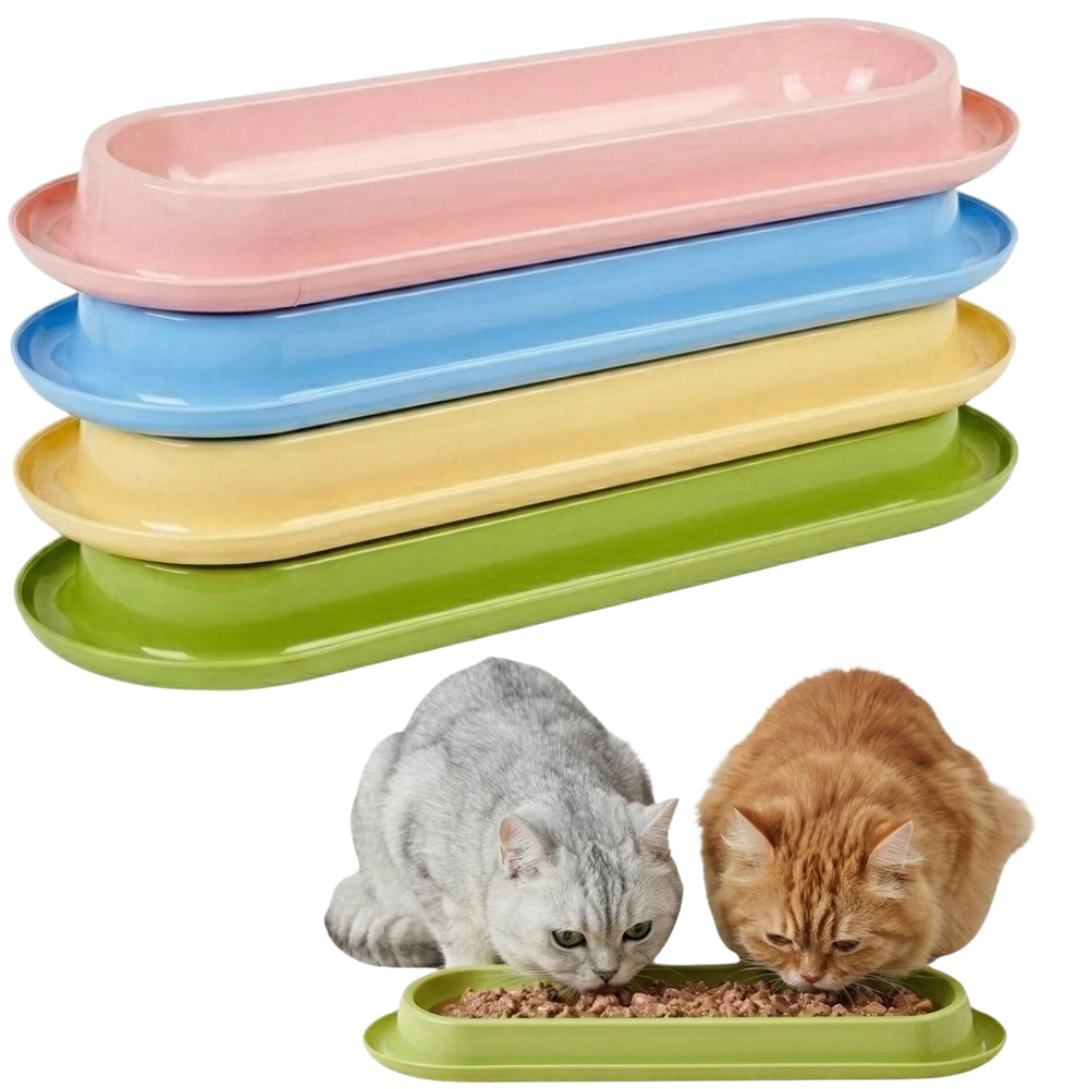 MOCHENG HUA grand bol d'alimentation longue en rose pour multi-chats.