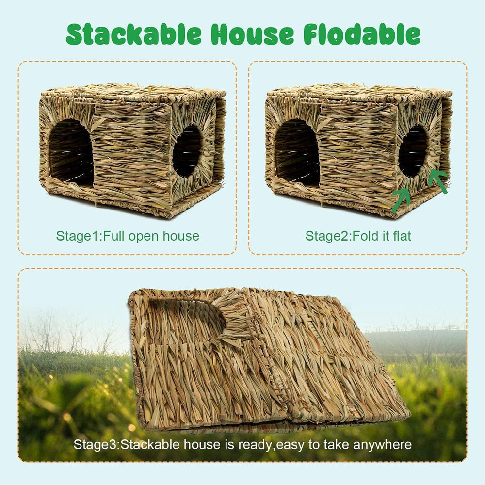 MODEMODE hutte tressée en seagrass naturelle, cachette confortable