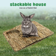 MODEMODE maison tressée en seagrass naturelle pour animaux de compagnie
