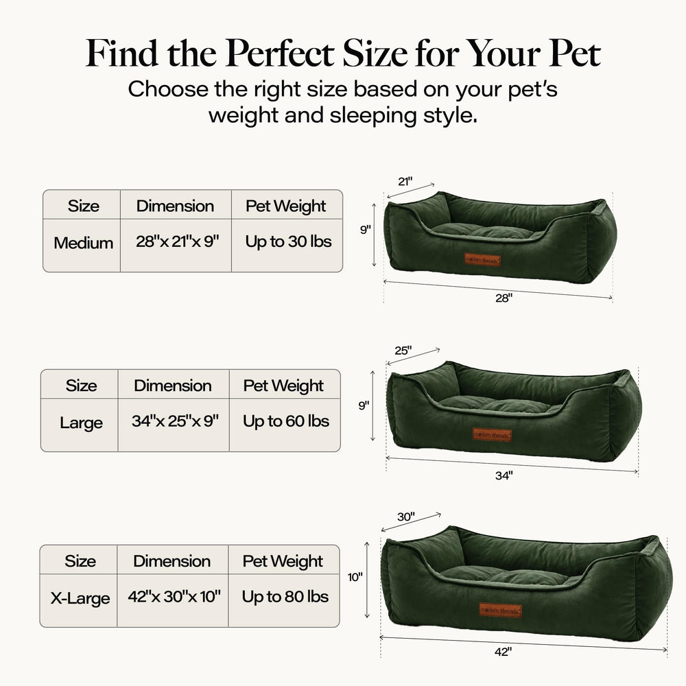 Base moelleuse Modern Threads velours forêt vert pour siestes confortables.