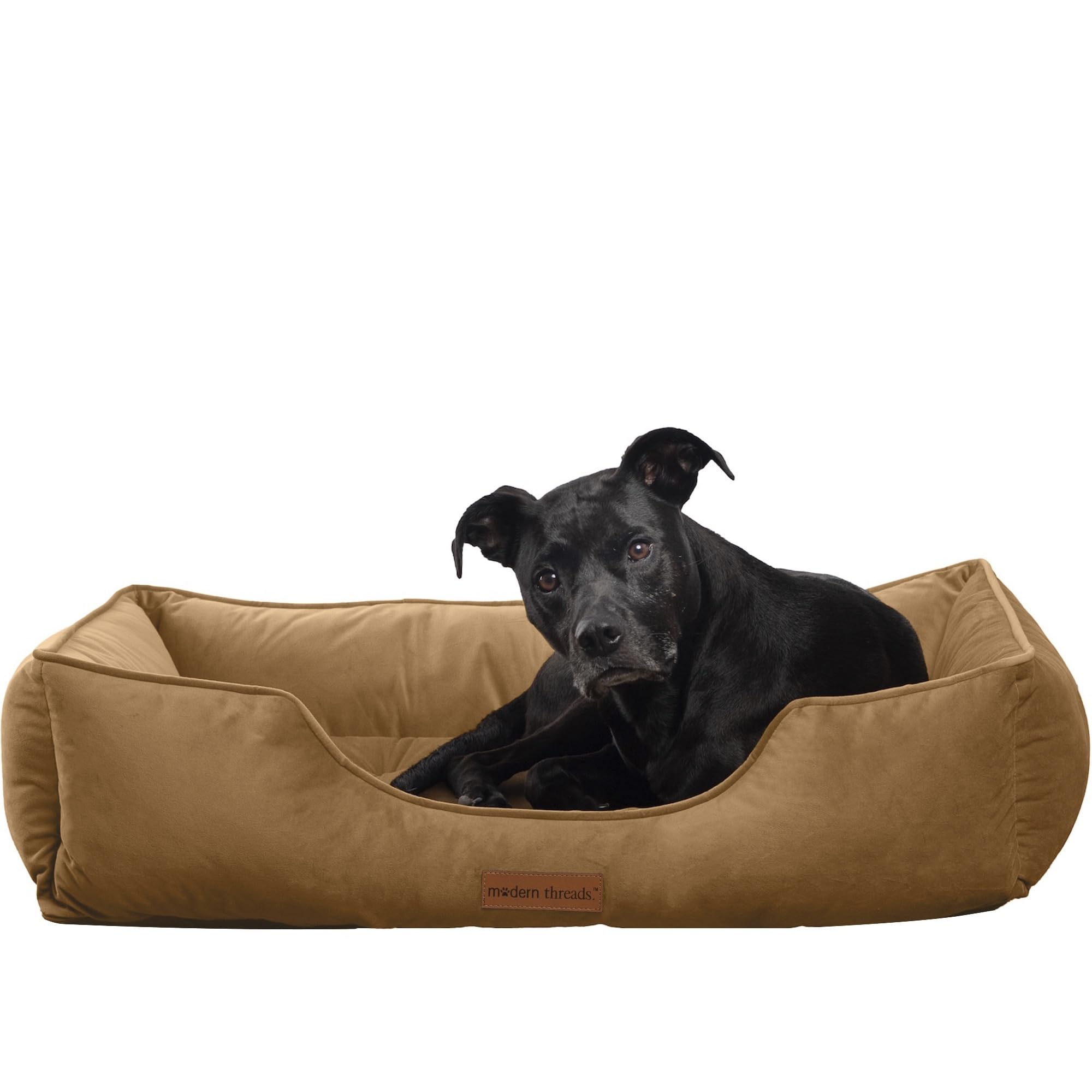 Lit pour chien Modern Threads luxueux velours tufté offrant un confort optimal.