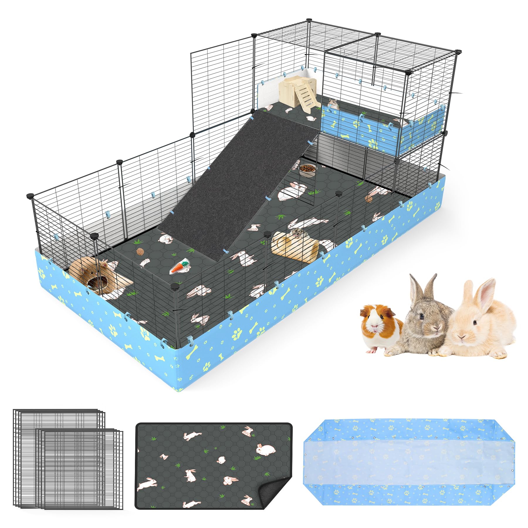 MODESLAB cage cobaye 2 etages offre espace spacieux.