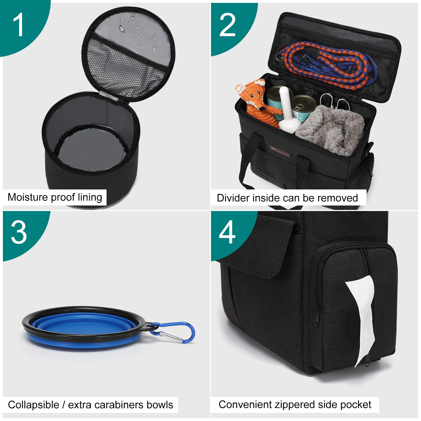 Contenants alimentaires Modoker pour le voyage, portions et collations.