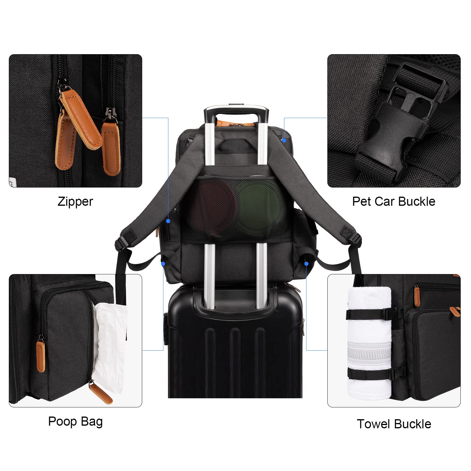 Modoker Dog Travel Bag – bols pliables pour repas en déplacement