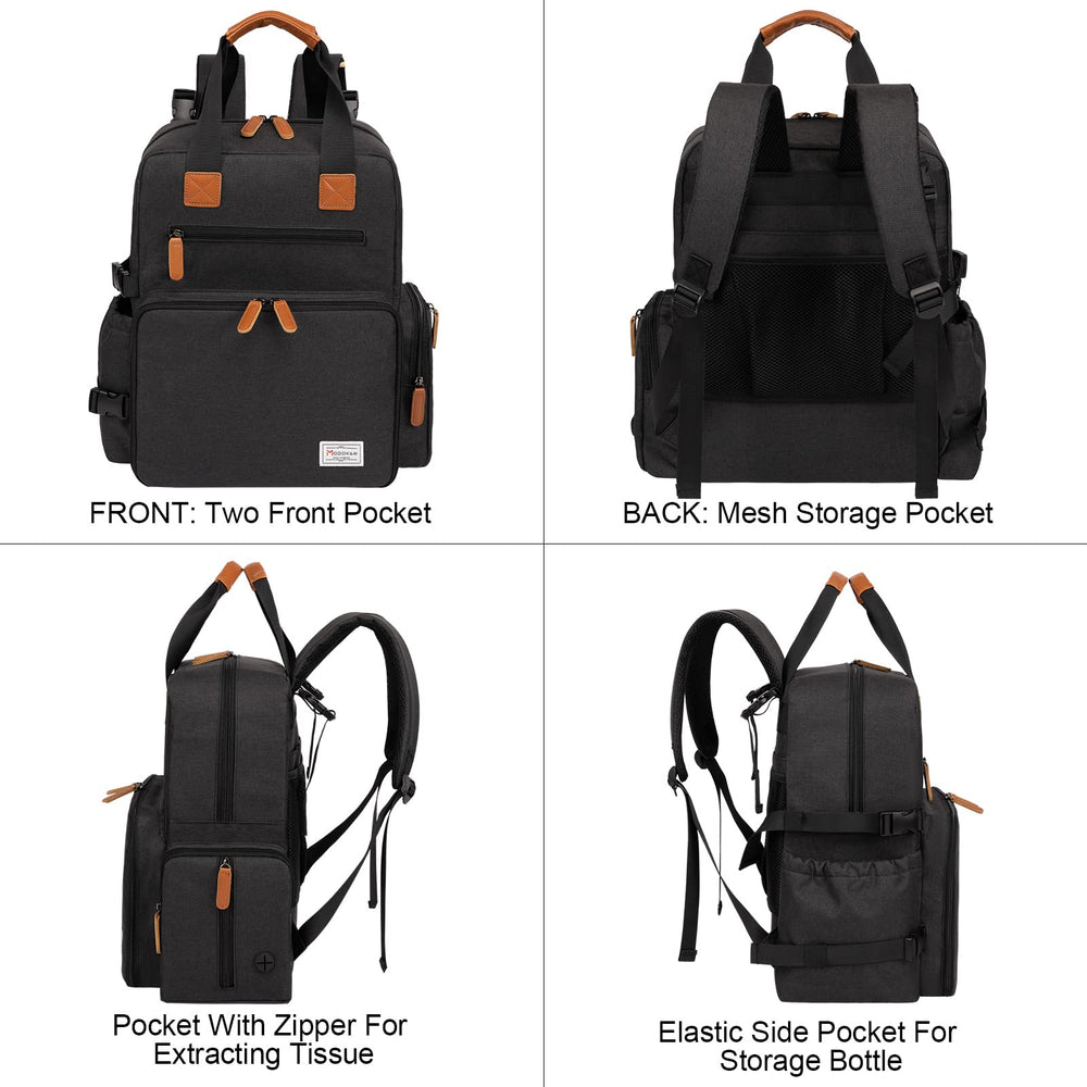 Modoker Dog Travel Bag – grand compartiment principal, organisation des aliments et accessoires