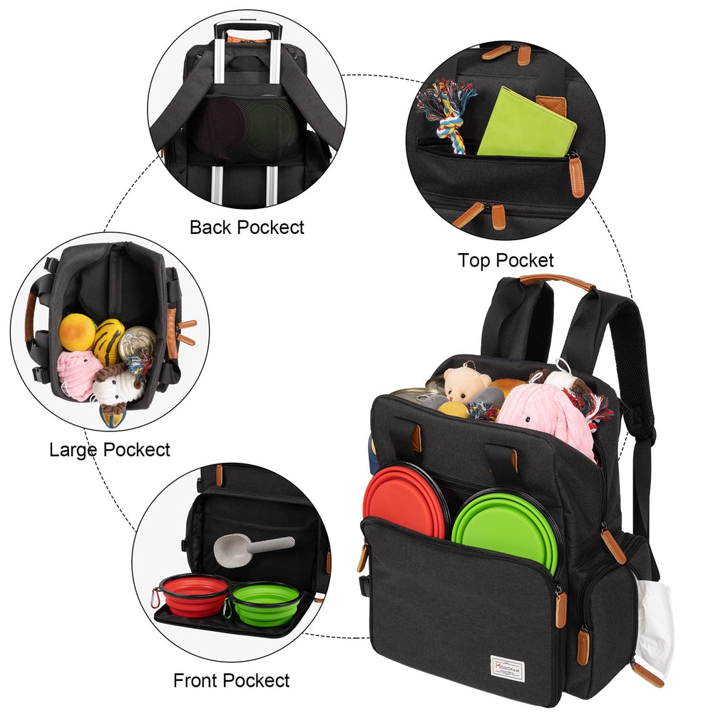 Modoker Dog Travel Bag – kit 4 en 1, rangement intelligent et polyvalent