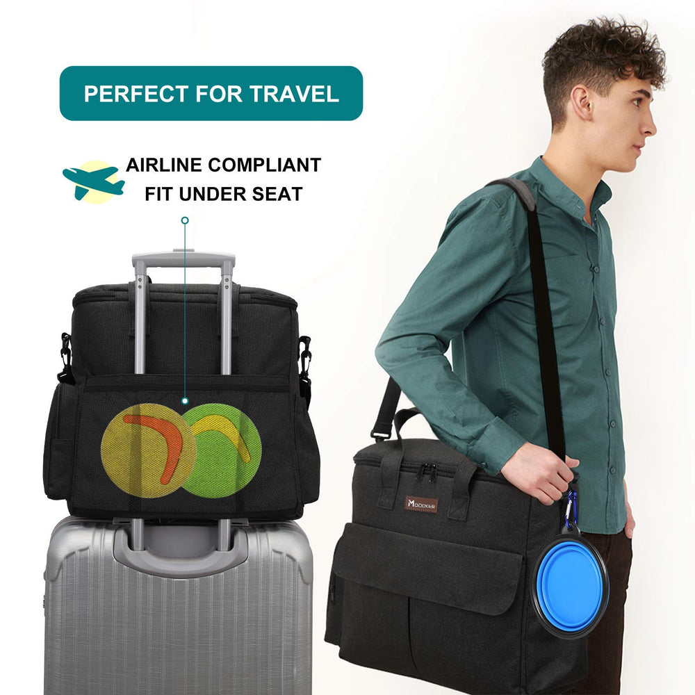 Grand compartiment intérieur du sac Modoker, rangement pour friandises et jouets.
