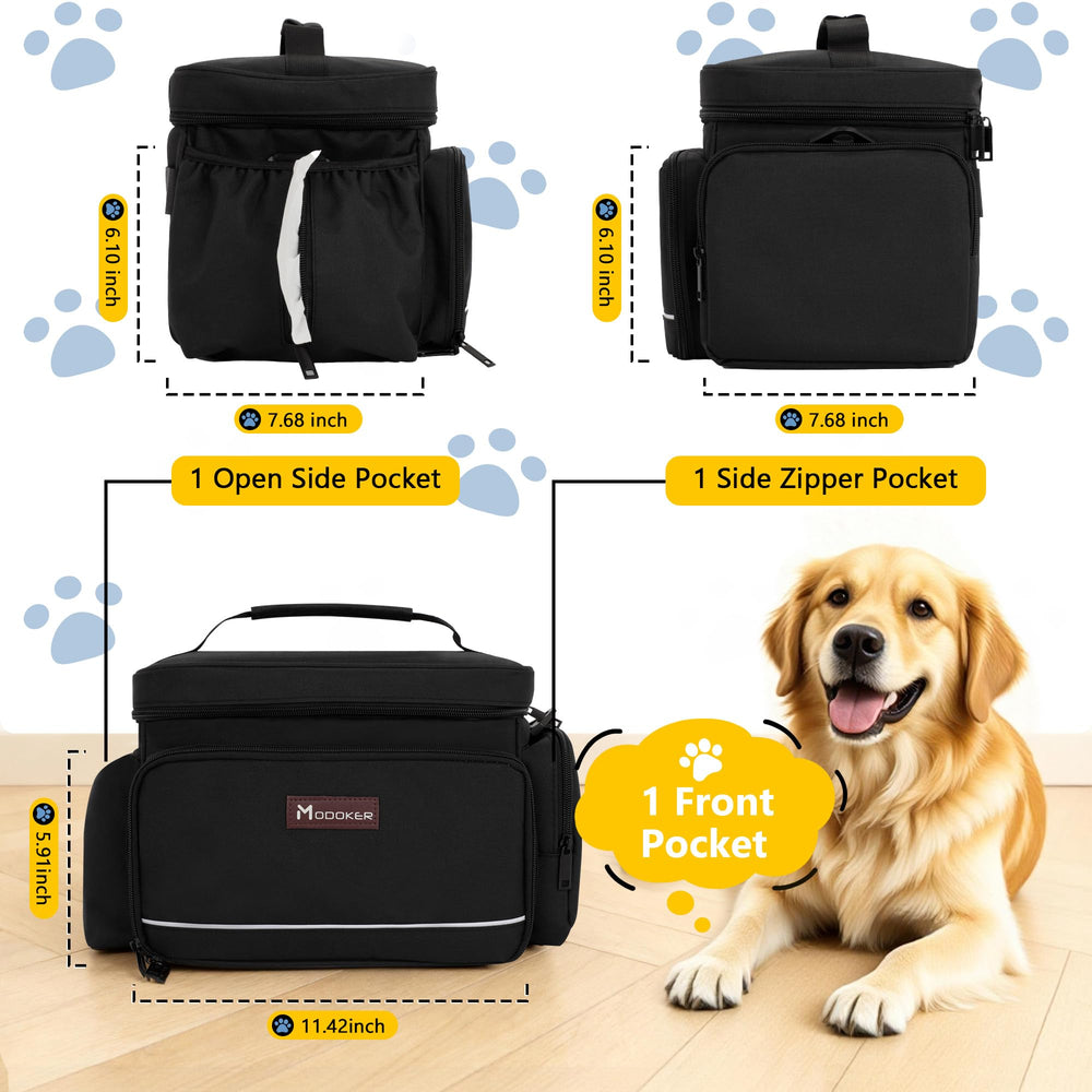 Modoker kit voyage animal avec 2 bols et organisation efficace pour trajets.