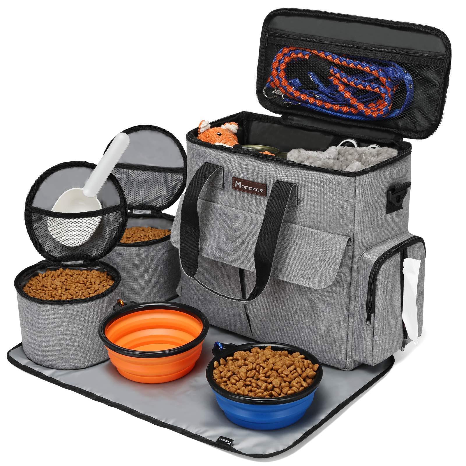 Modoker-organisation-interne: grand compartiment intérieur pour friandises et jouets.