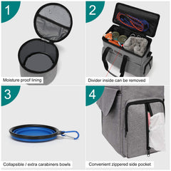 Modoker-poches-multiples: poches pratiques pour friandises et accessoires en voyage.