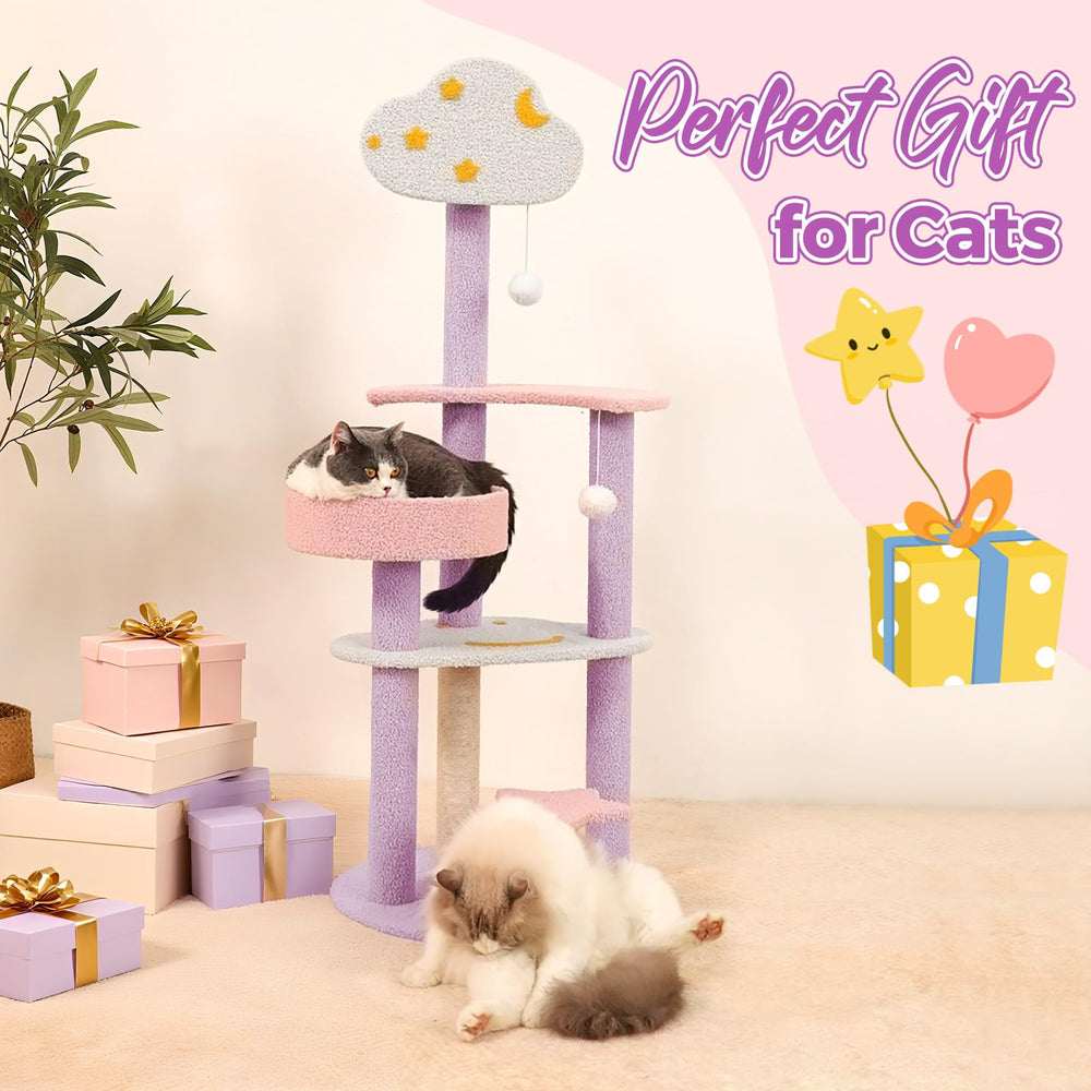 MODUSKYE Moon Star Cat Tree assemblage rapide, montage simple