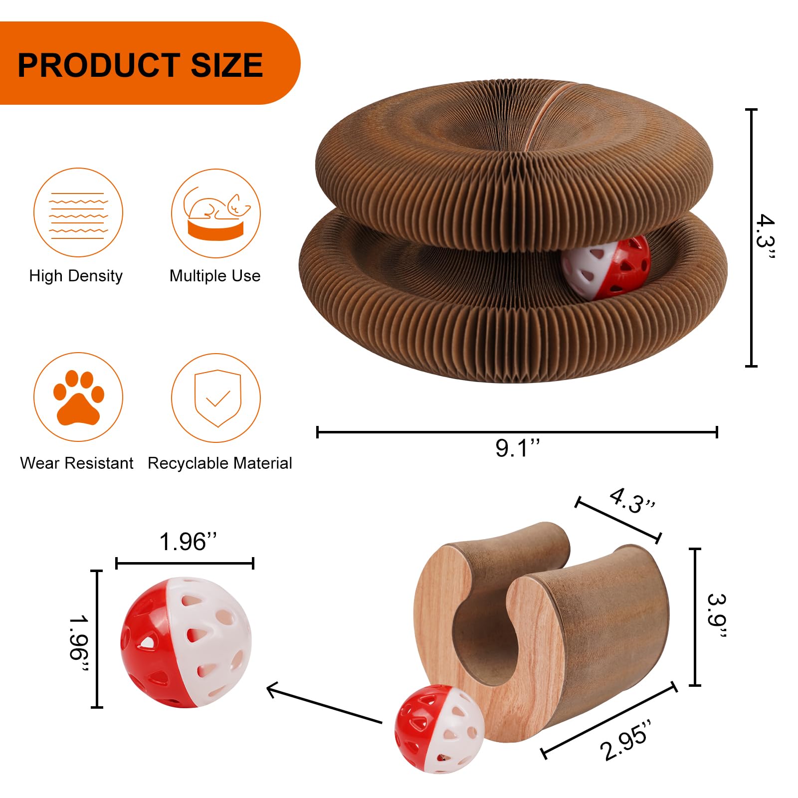 MoeQOassis balle-cloche chat: stimulation mentale et jeu actif