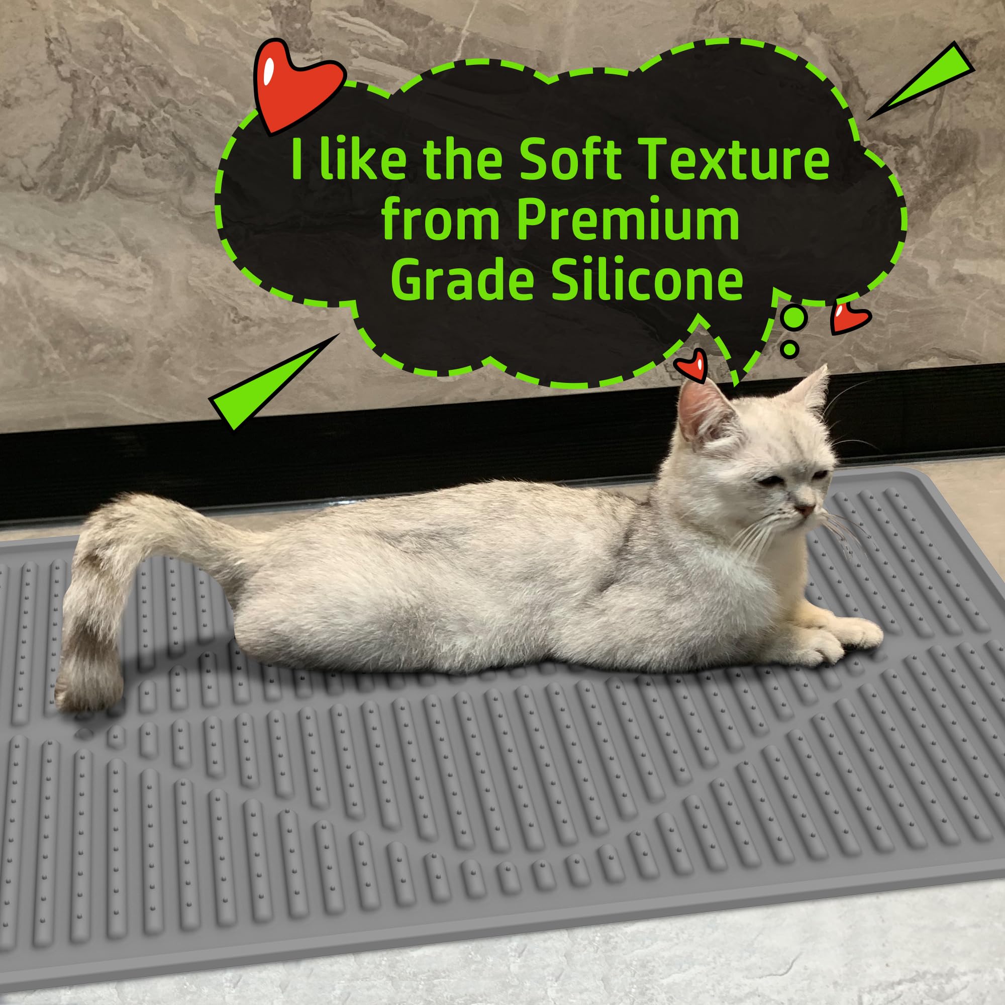 Tapis Mofason pour usage intérieur, compatible avec diverses boîtes à litière.