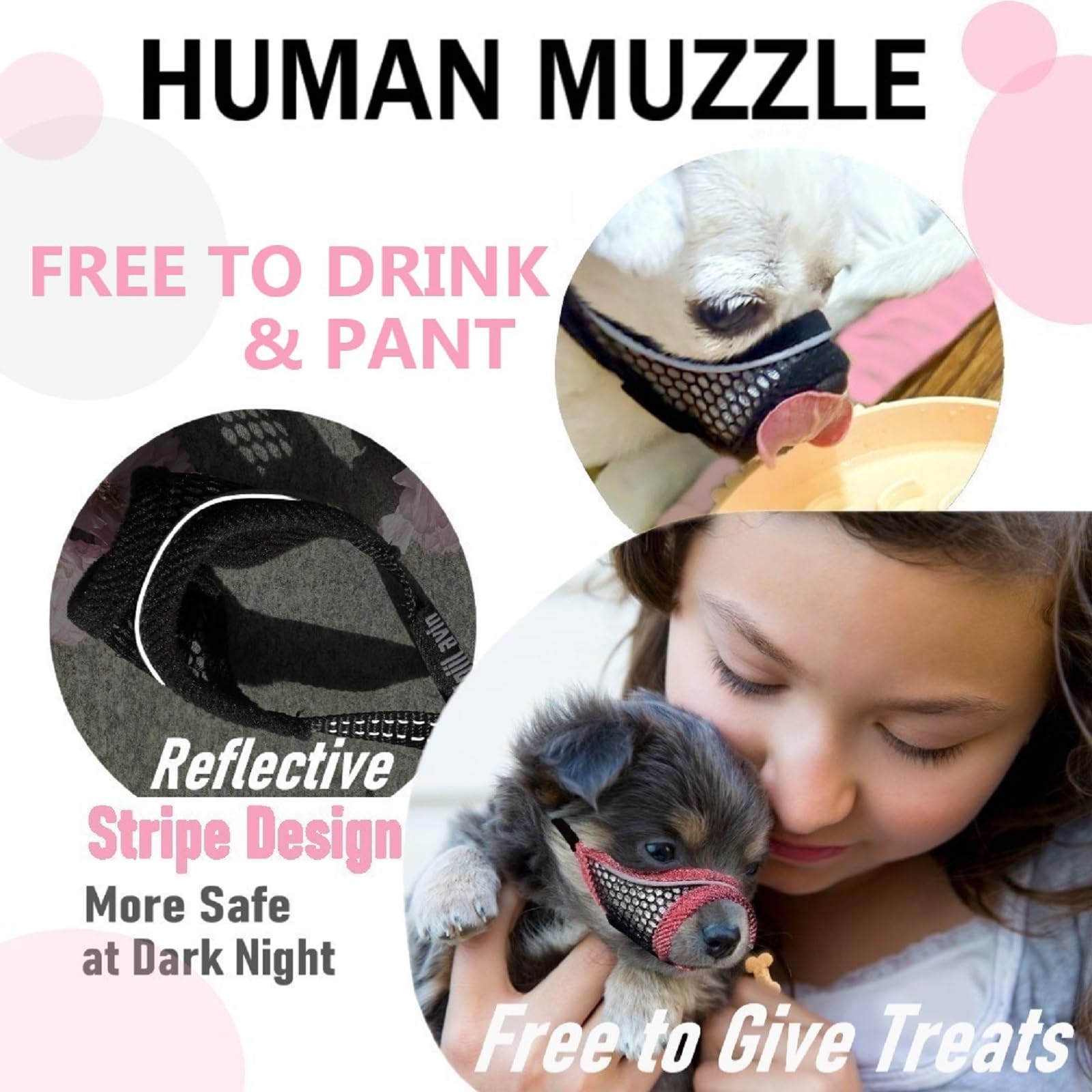 MoiiLavin Muzzle padding doux protège le nez et évite les frottements.