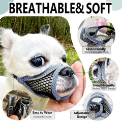 MoiiLavin Museau Shih Tzu XXS en maille respirante, idéal pour les promenades.