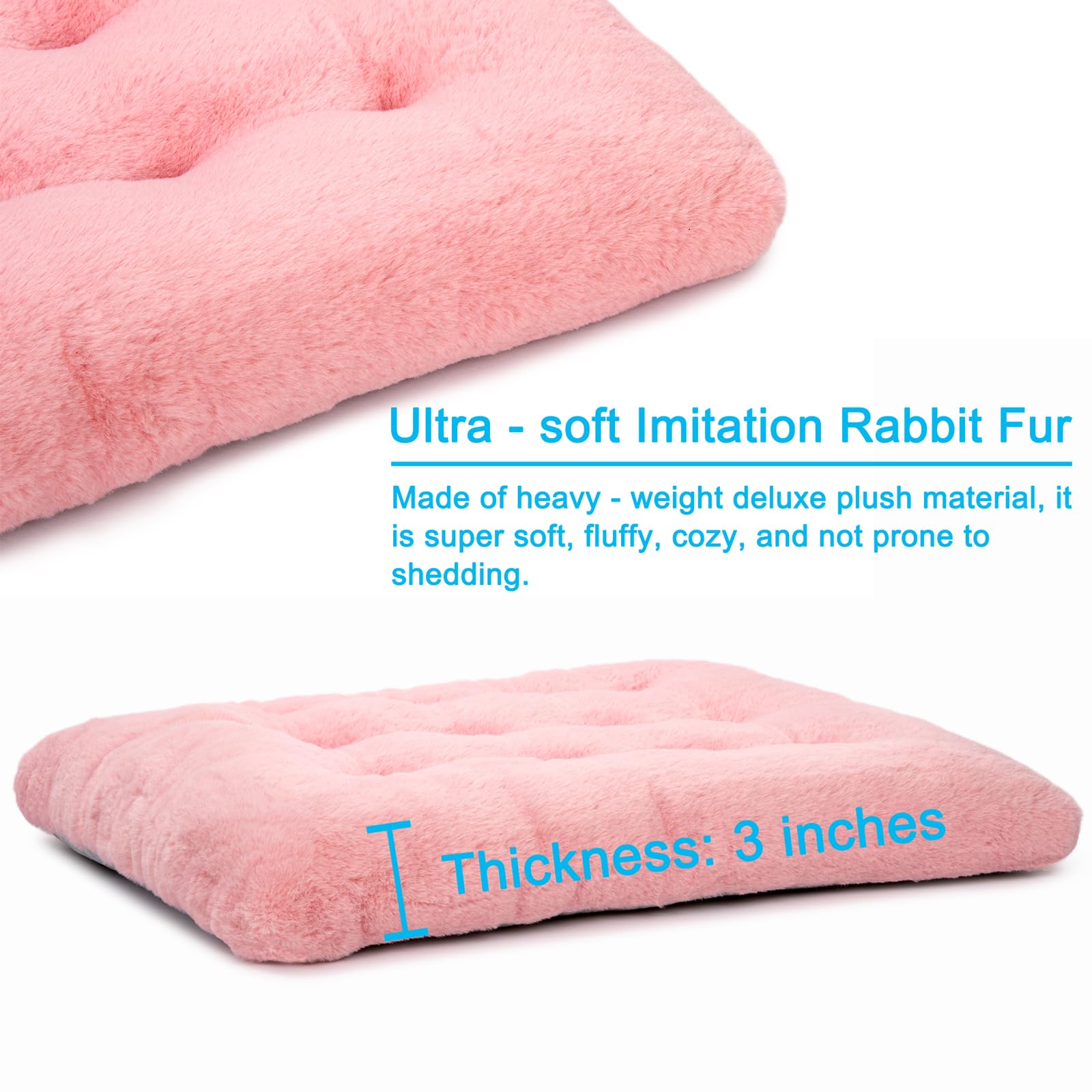 MOIRIG coussin lit kennel rose, douceur et soutien.