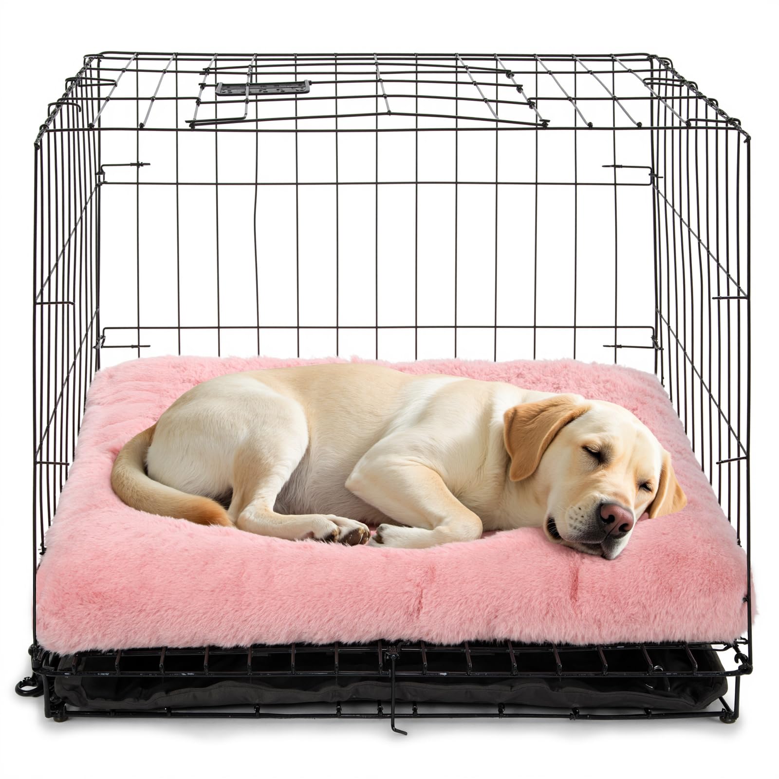 MOIRIG lit chien rose polyvalent pour cage, canapé et voyage.
