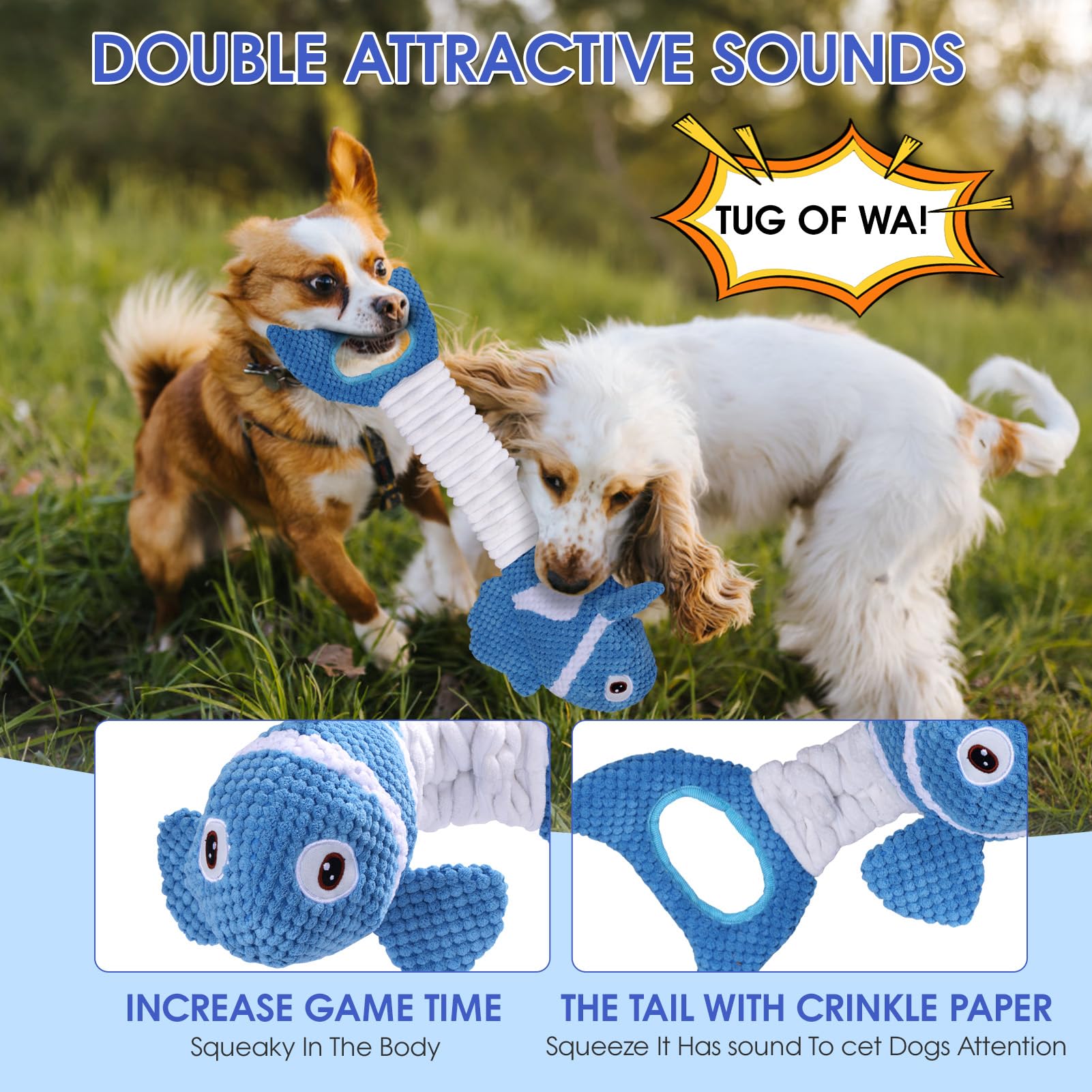 Molantaule jouet multi chiens, parfait pour les foyers avec plusieurs chiens.