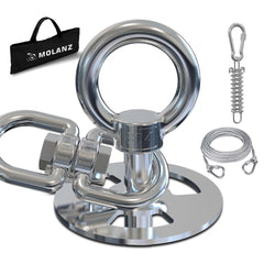 Piquet MOLANZ en acier inox 304, base robuste pour extérieur et sécurité du chien.
