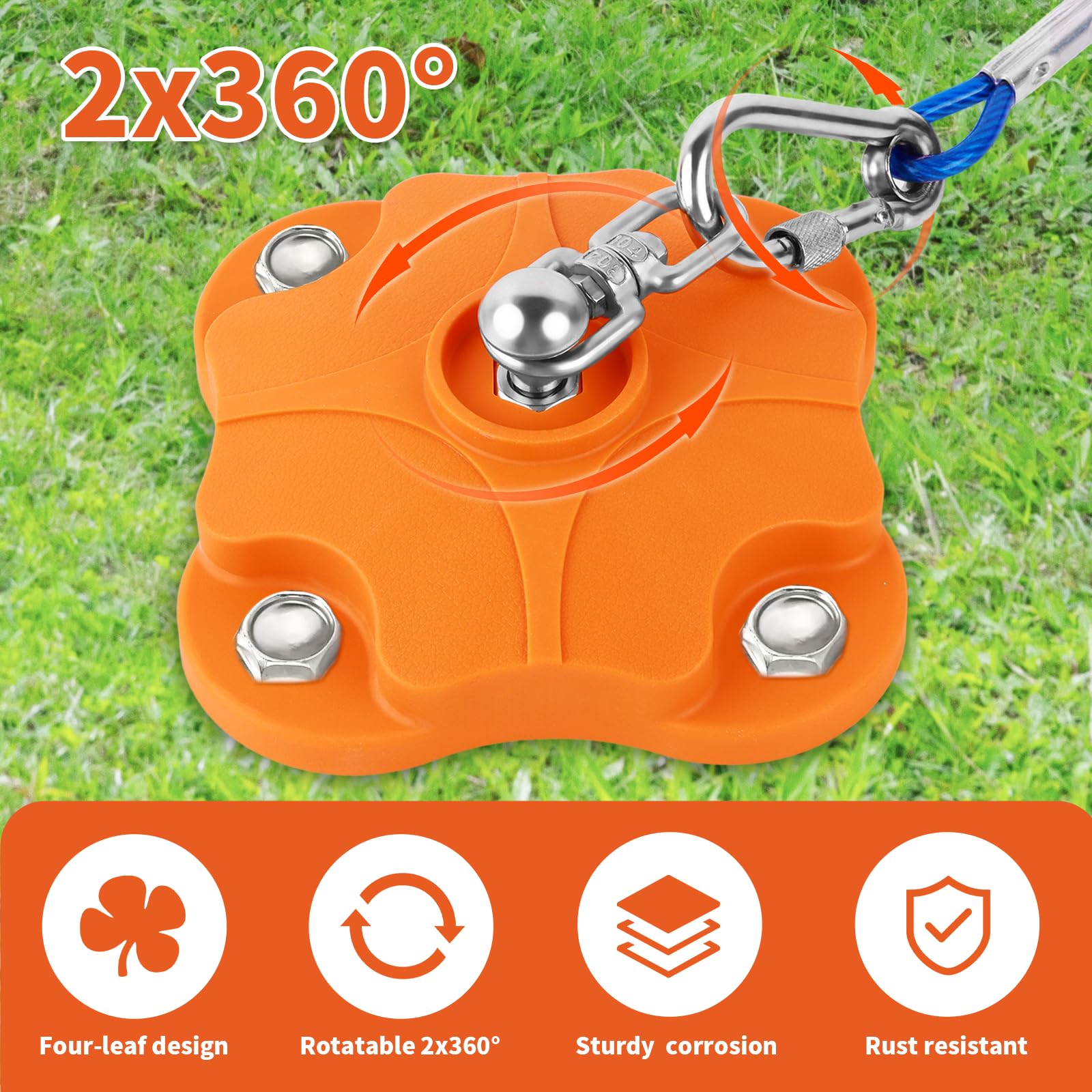 Pivot MOLANZ à 360 degrés, évite les enchevêtrements.