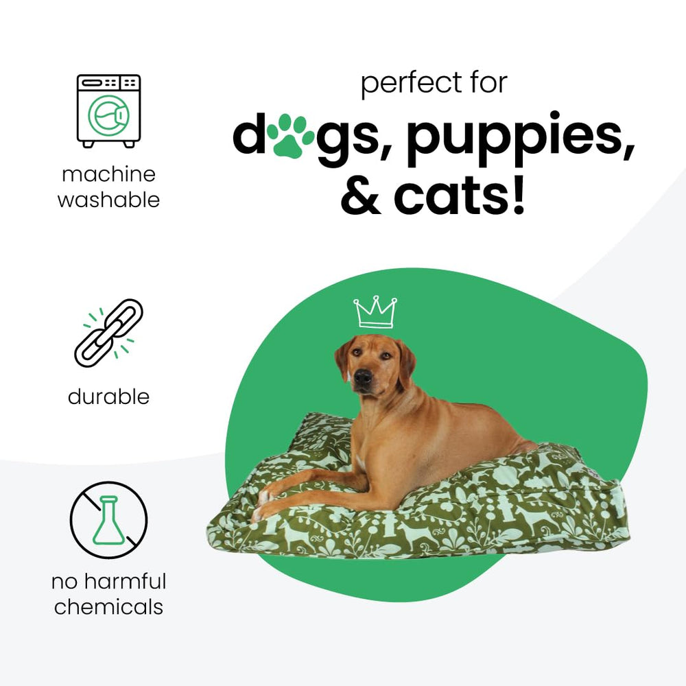 Housse Molly Mutt berceau pour chien, design durable et écologique.