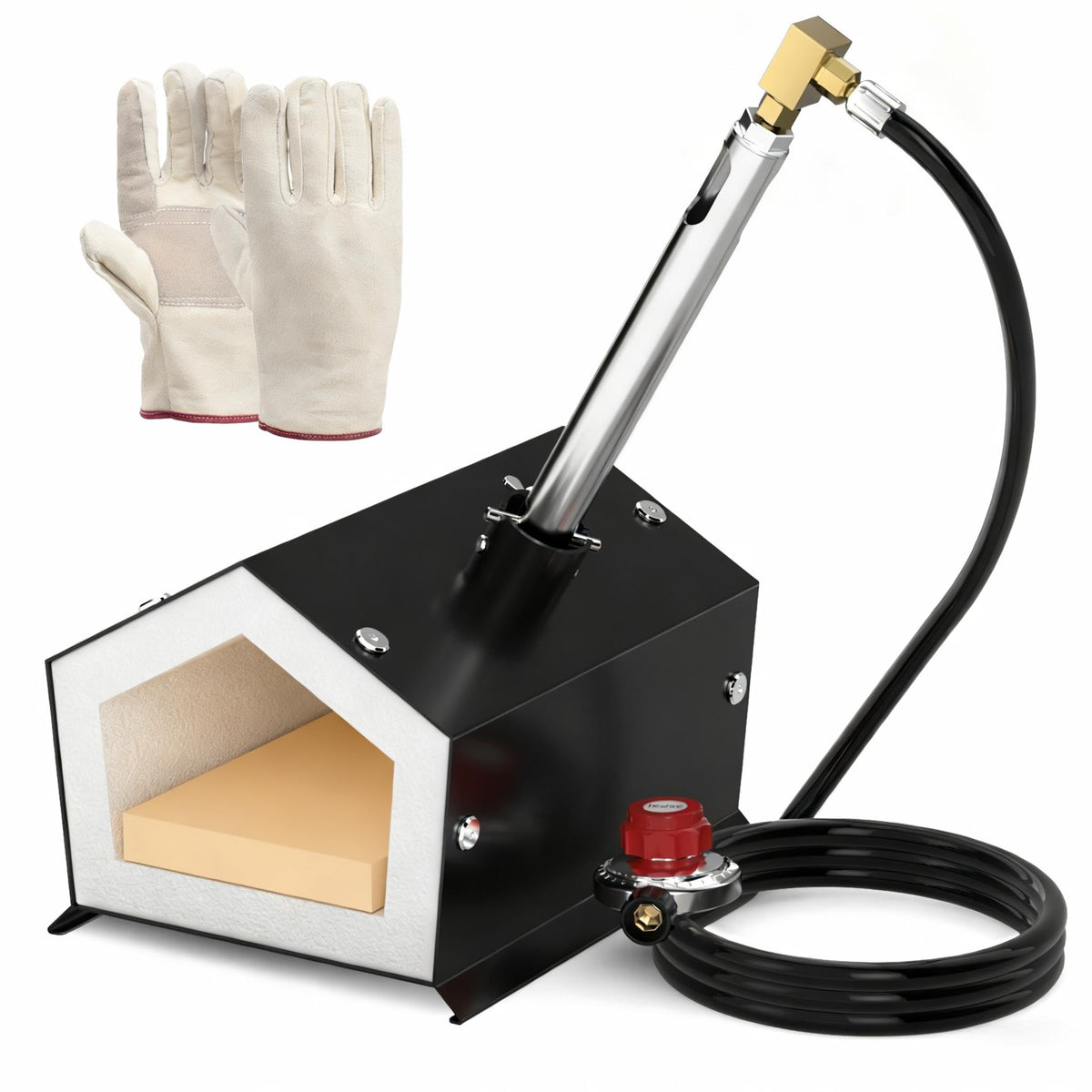 Molten Masters forge portable avec brûleur unique pour le travail du métal.