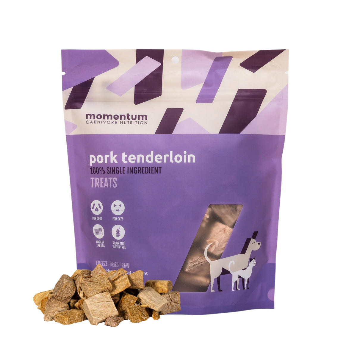 Momentum Carnivore Filet Porc Séché Chien : récompense protéinée pour entraînement
