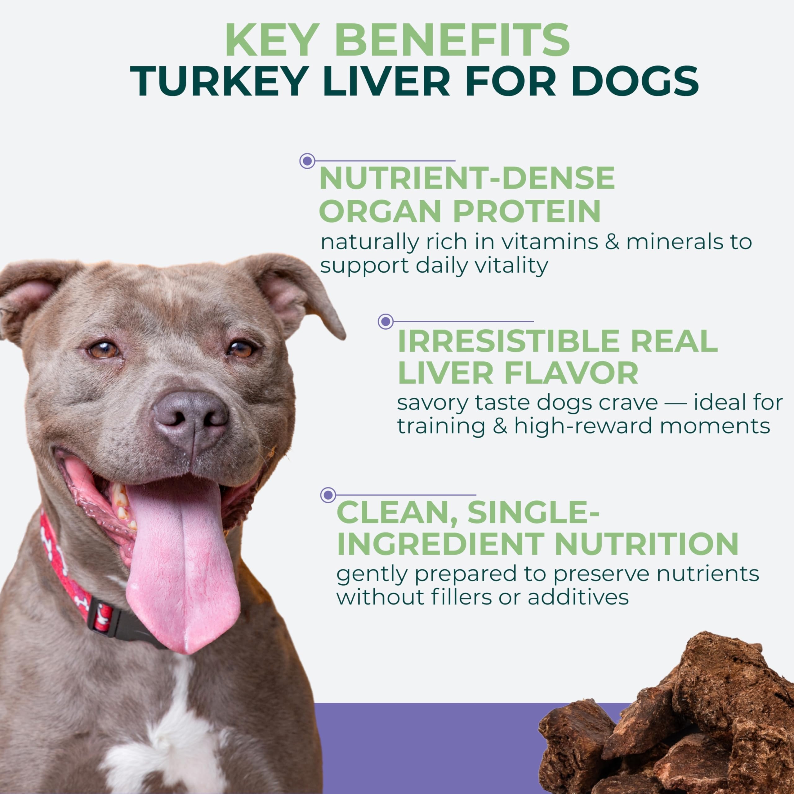 Récompense d'entraînement savoureuse au foie de dinde pour chien Momentum Carnivore.