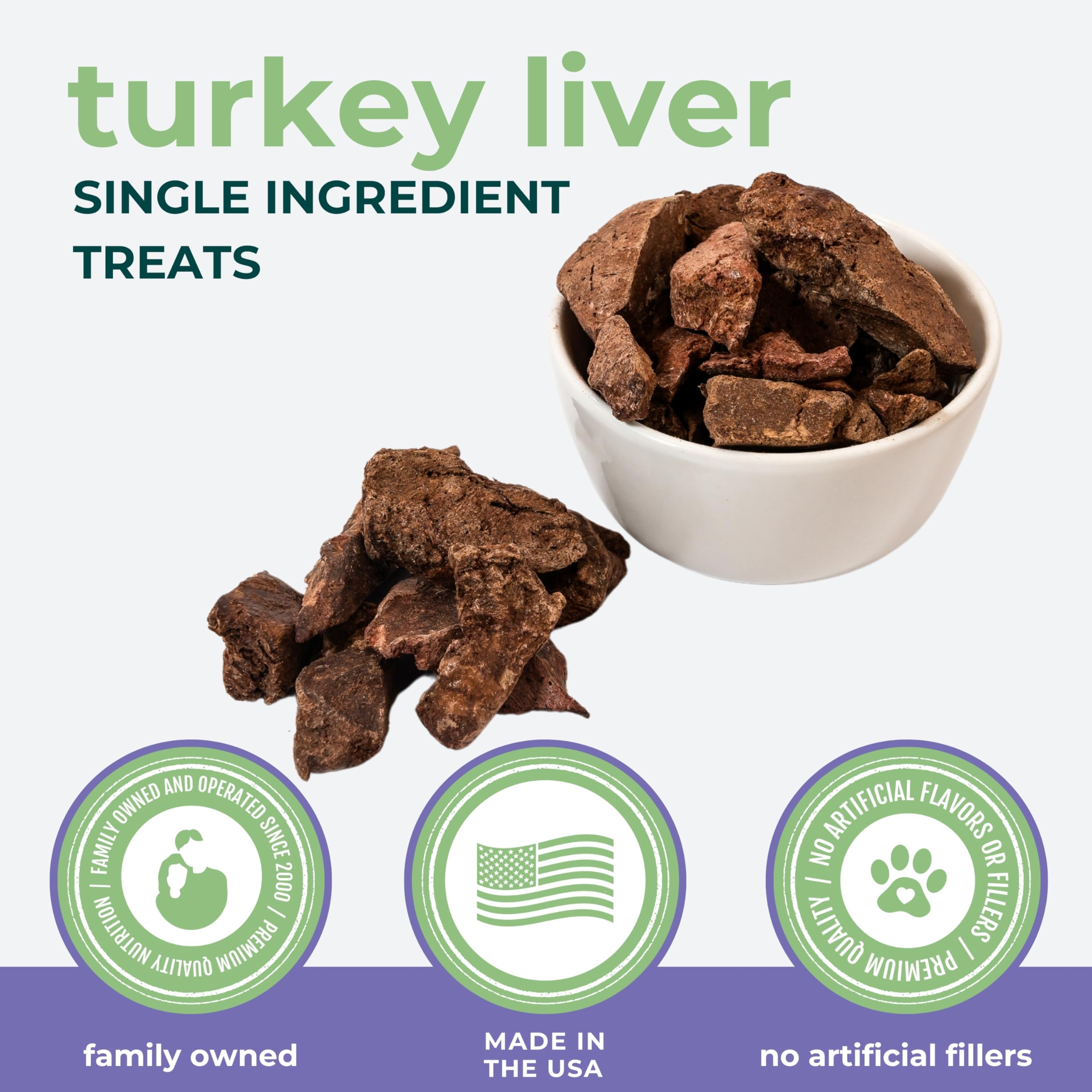 Friandises sans céréales au foie de dinde, nutrition simple et digeste.