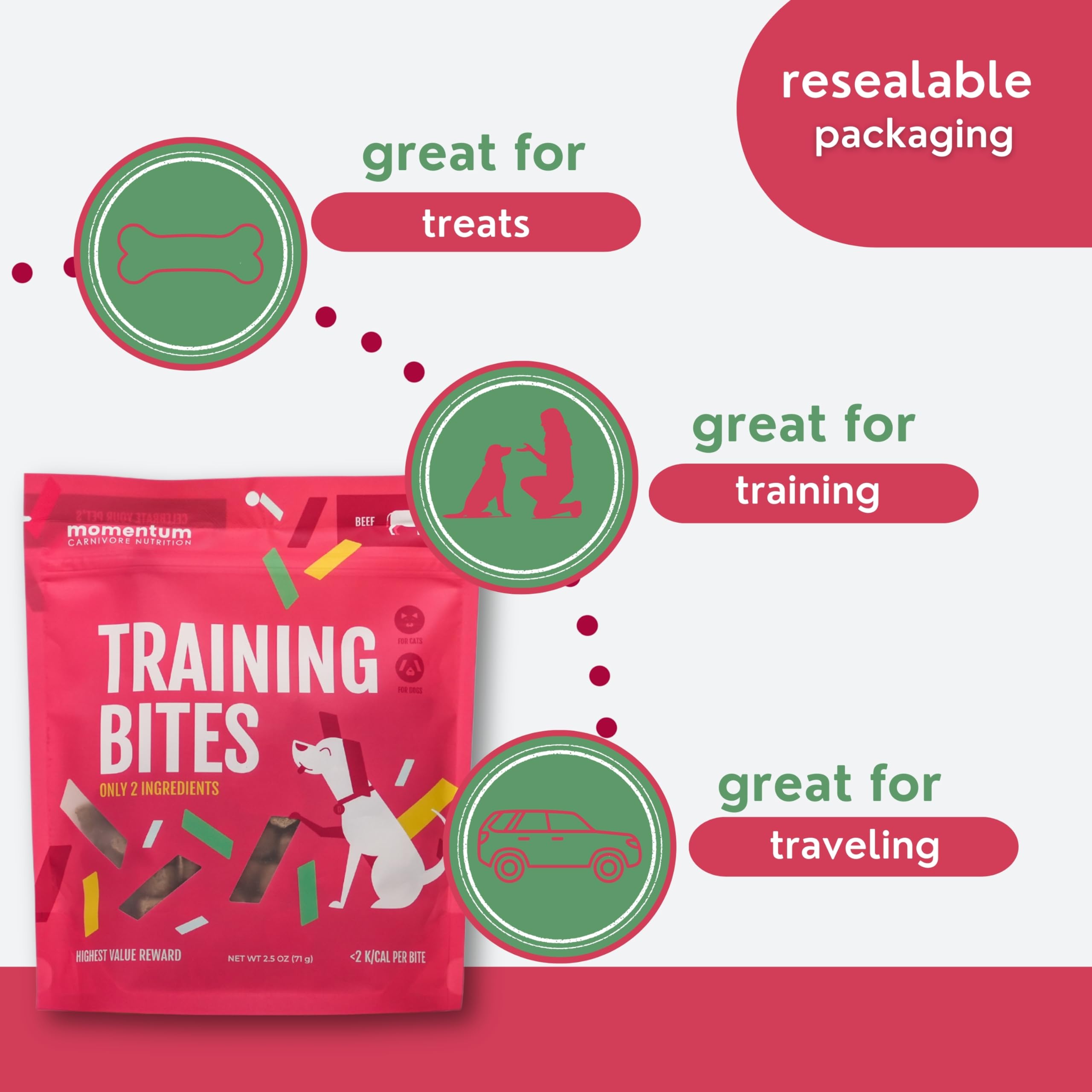 Momentum Carnivore Nutrition – format pratique de 70 g pour les séances