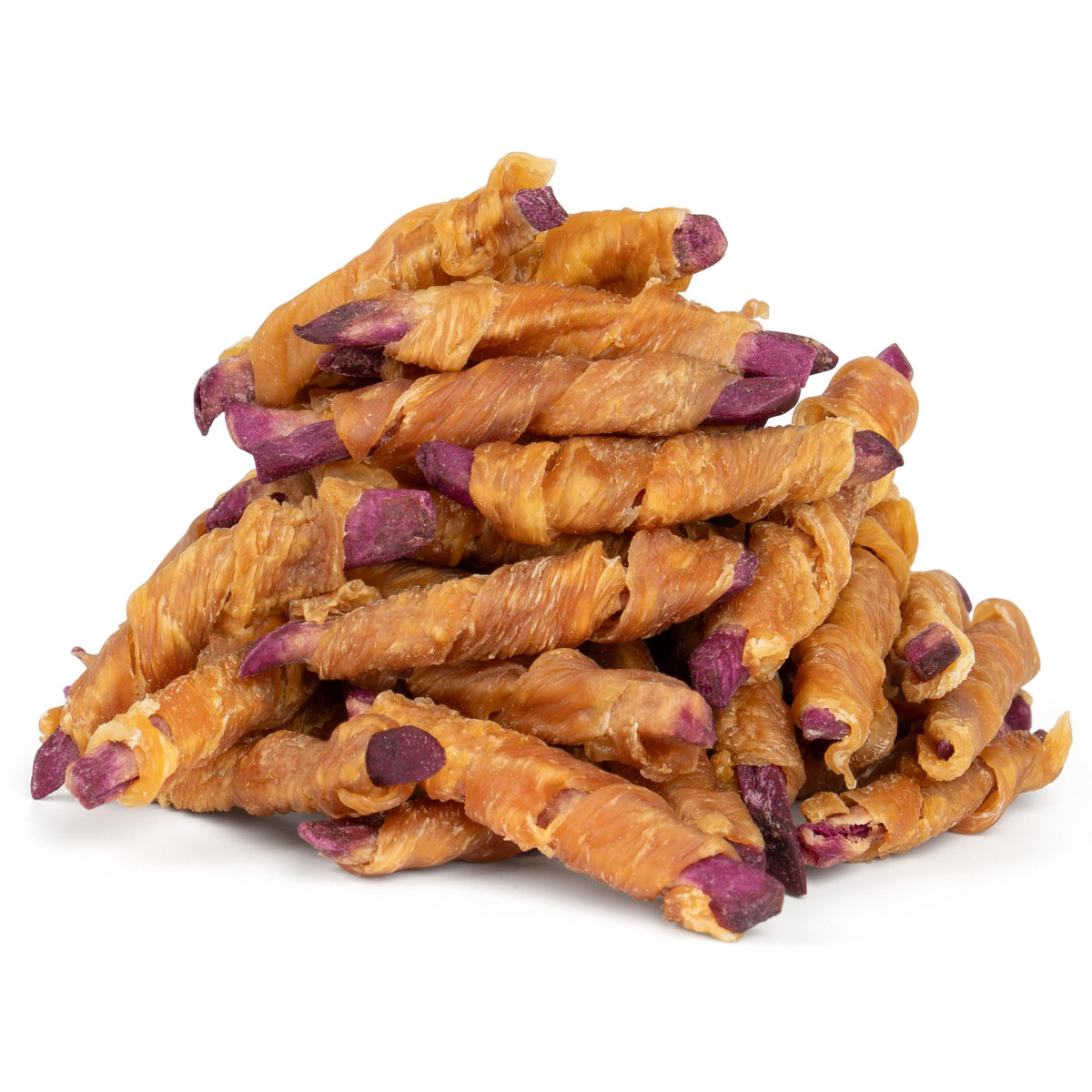 MON2SUN: poulet enrobé patate douce violette, récompense savoureuse pour petits chiens.