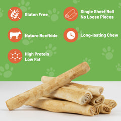 MON2SUN rawhide pour petits chiens, 6-5 pouces, soutenir une mâchoire forte et haleine fraîche.