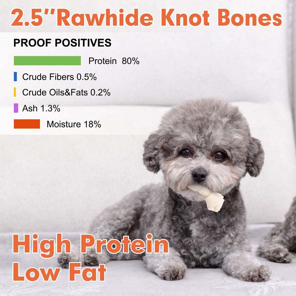MON2SUN gourmandise naturelle rawhide noué, bon comme friandise pour chiots.