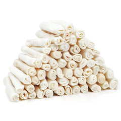 MON2SUN Rouleaux en cuir brut pour petits chiots, texture naturelle favorisant la mastication