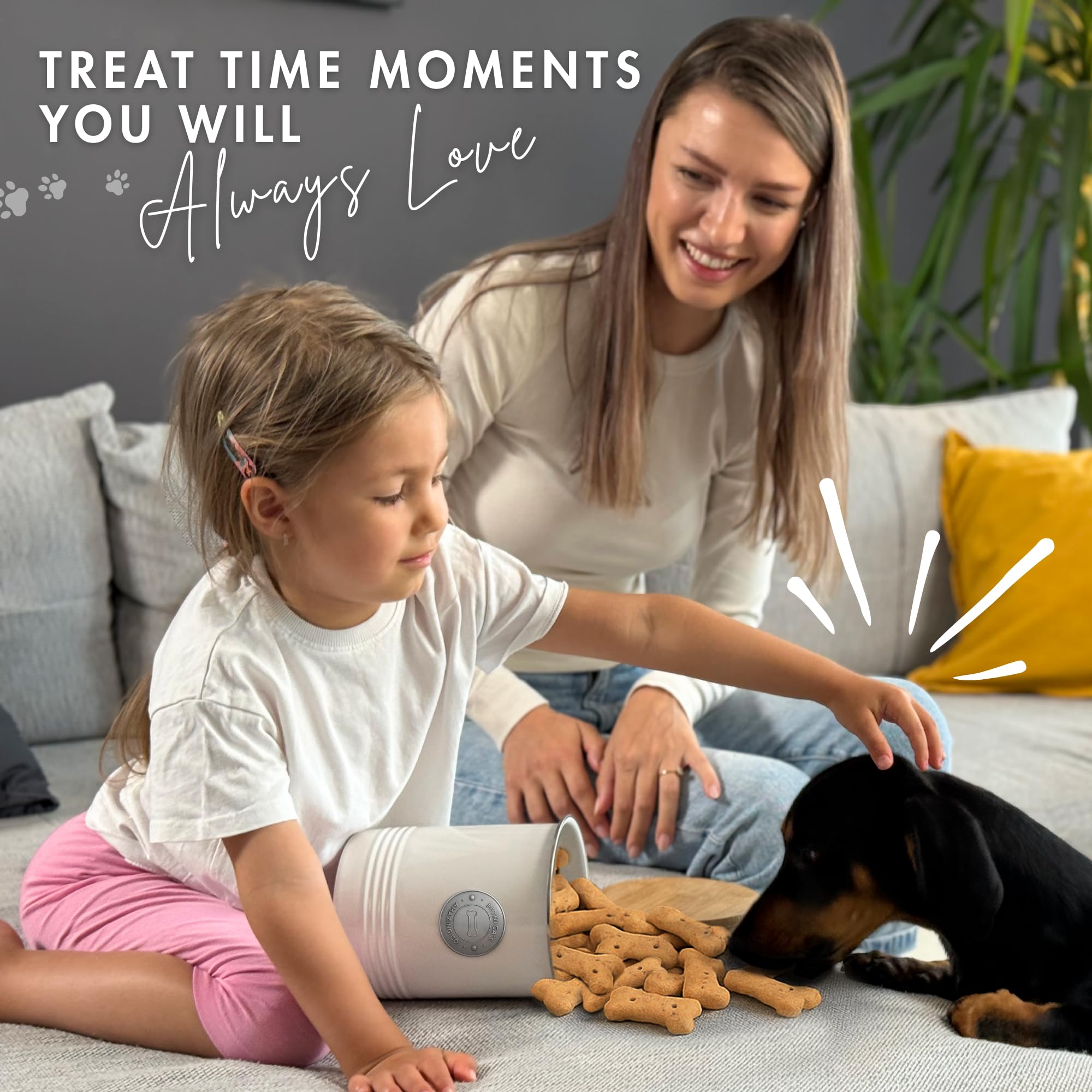 Monica´s Amazing Co. Capacité généreuse pour friandises et snacks canins