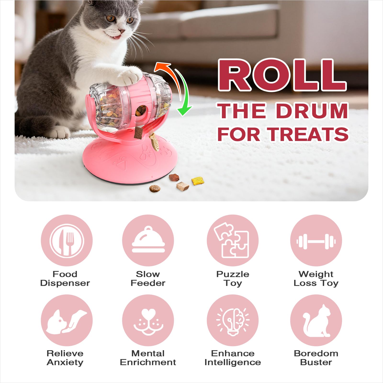 Monotre jouet puzzle chat: stimulation mentale et diversion lors du repas.