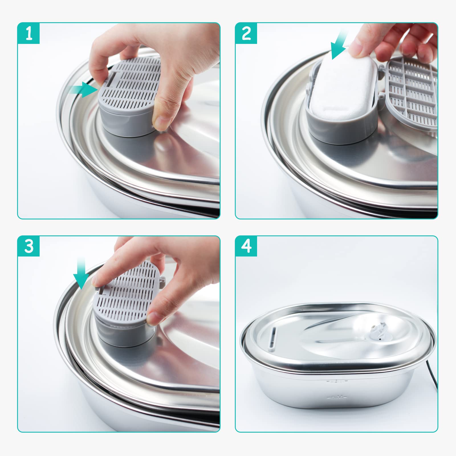 Débit ajustable Monsin: contrôle le flux d'eau pour chat.