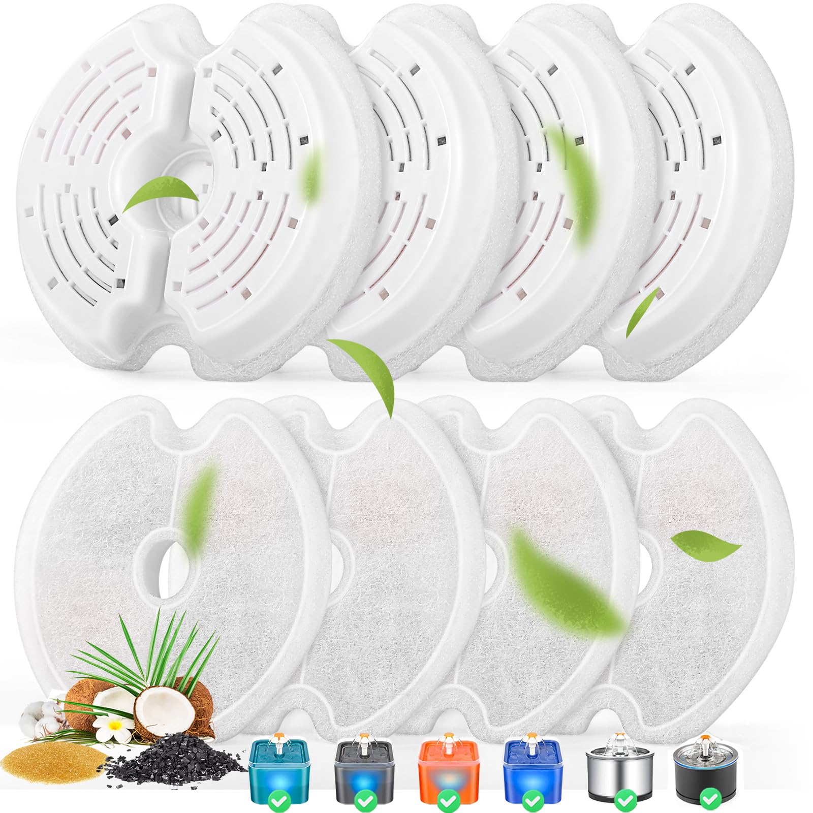 Filtre Monsin pour fontaine chat 84oz avec filtration triple pour eau plus fraîche.